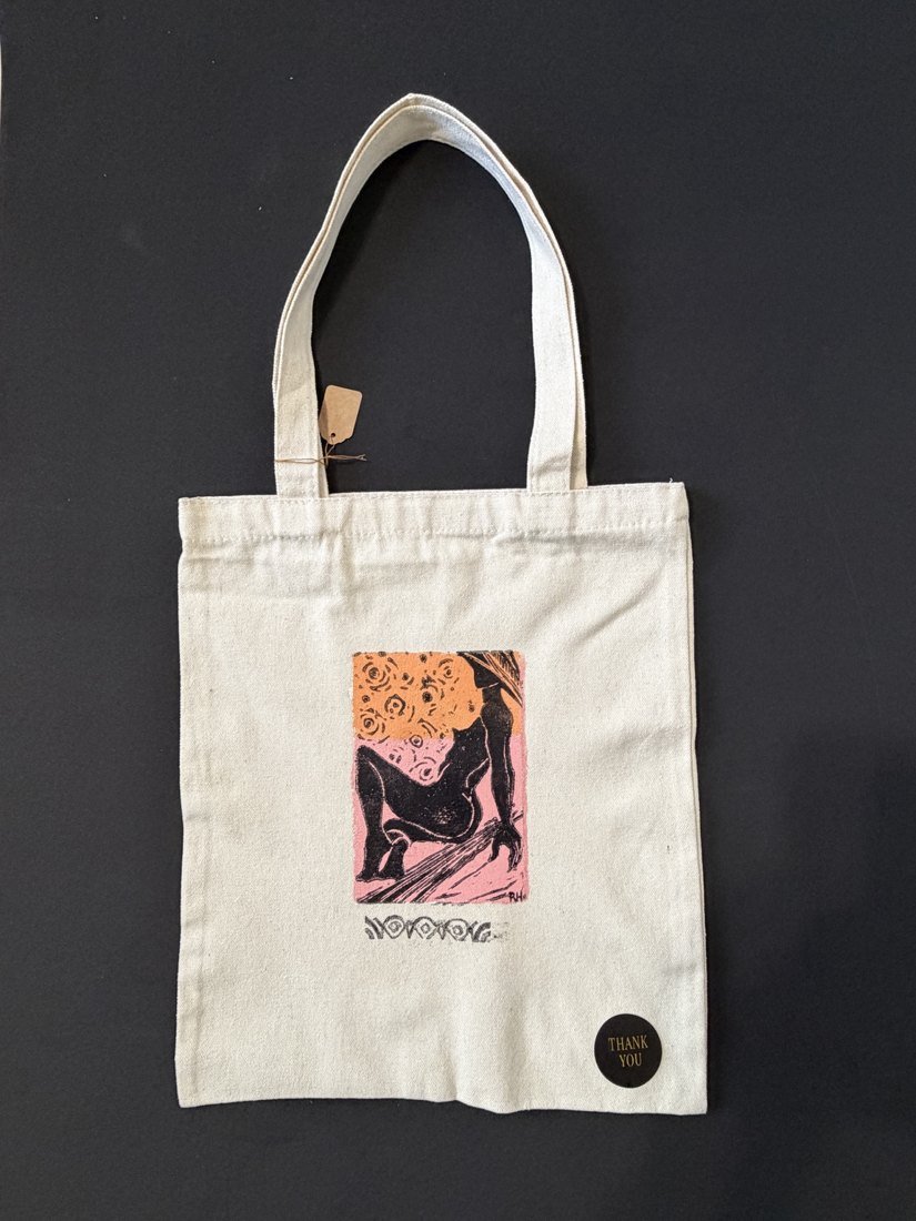 Bolso artístico pequeño con diseño estampado