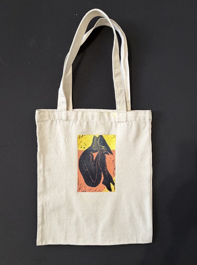 Bolso pequeño de lona con impresión artística